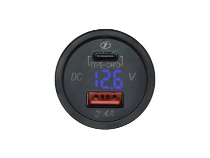 Adapter 12V USB 24A USB C V metr 5