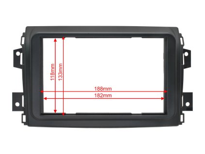 Ramecek 2DIN radia Fiat Ducato 21 rozmery