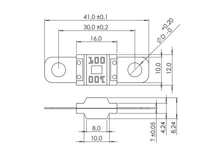 Midi pojistka 30A rozmery 4