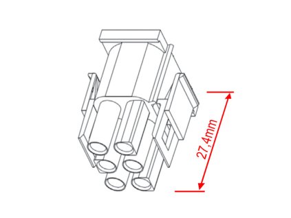 Izolacni kryt Mate N Lock 6 kontaktu samec 1