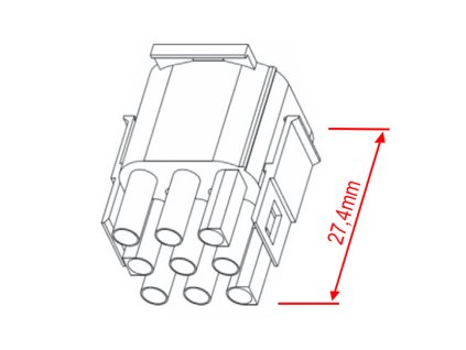Izolacni kryt Mate N Lock 9 kontaktu samec rozmery