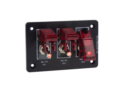 Panel s 3x spínačem 12/24V