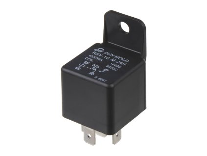 Přepínací relé 24V, 40A s úchytem