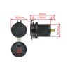 Adaptér 12V -> USB 2,4A + USB C + V-metr