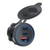 USB QC3.0 + 2xUSB-C zásuvka 12/24V