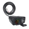 USB+USB C nabíječka s voltmetrem/teploměrem na motocykl
