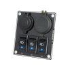 Panel s 3x spínači + USB-C/USB-A + CL zásuvka, 12/24V
