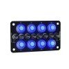 Panel s 8x spínači + 8x pojistky, 12/24V