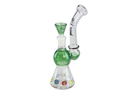 Skleněný bubbler Black Leaf Pipe Hole Diffuser with Circle