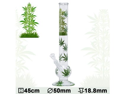 Leaf | Leaf Jhari Bouncer Glass Bong- Ø:50mm- H:45cm- Socket:18.8mm