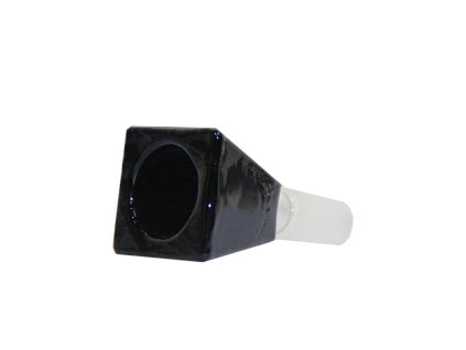 Rectangular Cube Black Glass Bong Bowl 14mm