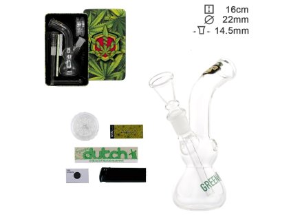 Greenline Dárková sada #6 Bong a základní příslušenství 16 cmDárková sada Greenline #6 : Bong a základní příslušenství