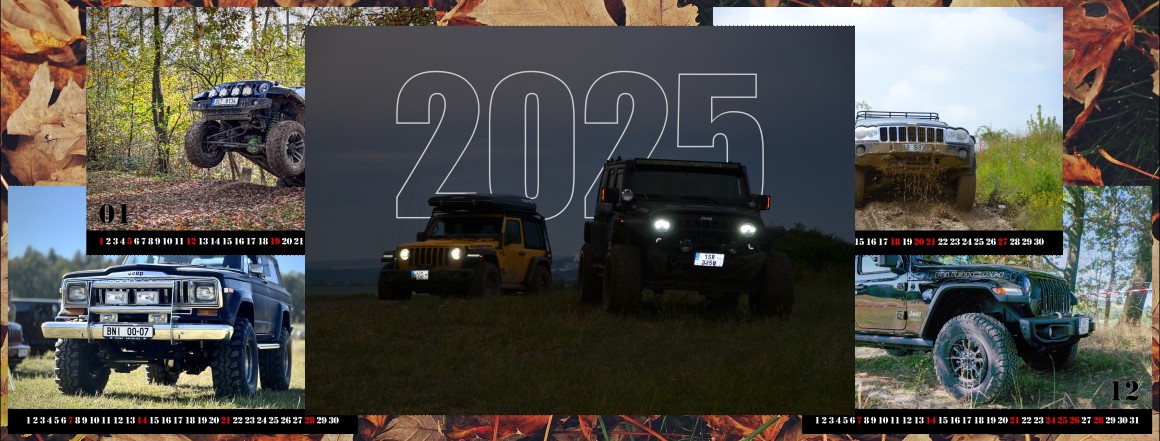 Jeep kalendář 2025