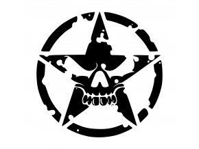 hvězda skull černá