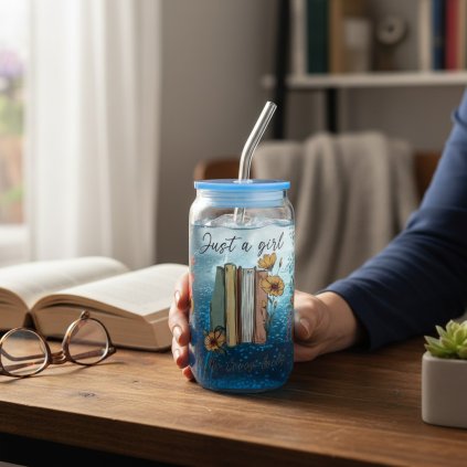 modra knihy a kvetiny