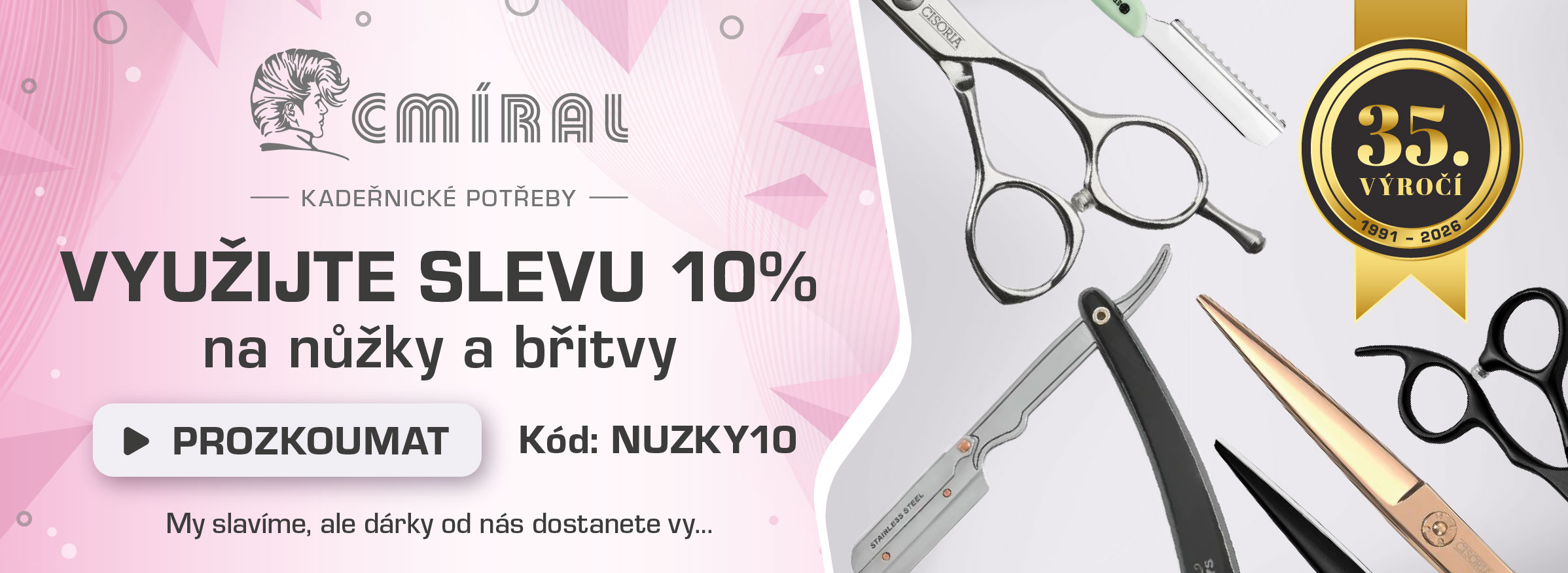 Akce výročí - nůžky a břitvy