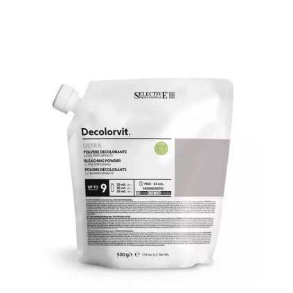 Selective Professional Decolorvit Ultra melírovací prášek 500 g + Oxidant 6% 1000 ml zdarma