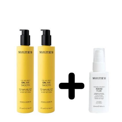 Akční balíček 2 ks Selective Professional OnCare Smooth Beauty Milk 275 ml + Rebuilding Treatment - X BOND FLUID 125 ml