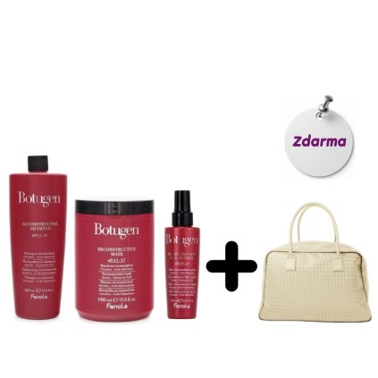 AKCE Fanola šampon Botugen Botolife 1000 ml a maska Botolife 1000 ml a filler Botolife 150 ml + cestovní taška béžová ZDARMA