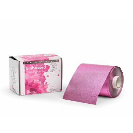 Bratt embosovaný alobal v roli 12 cm x 100m Bubble Gum Pink