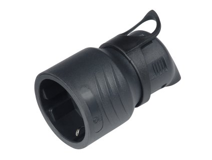 Úhlový zemnicí konektor, schuko 16 A 250 V ~, černý