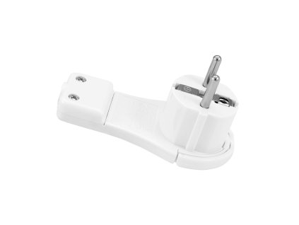 Plochá zástrčka s uzemněním 16 A 250 V~, bílá