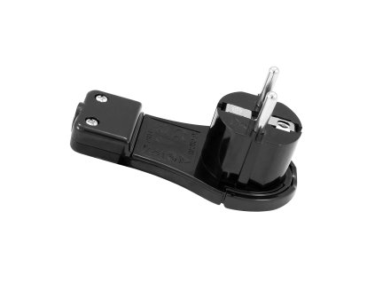 Plochá zástrčka s uzemněním 16 A 250 V~, černá