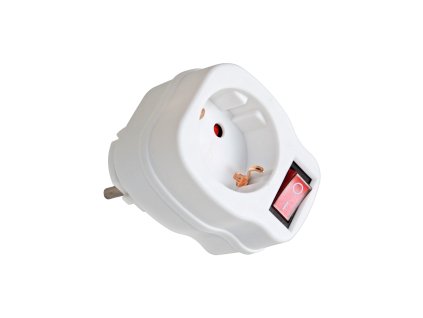 Adaptér s vypínačem 16 A 250 V~, bílý
