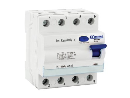 RCCB 40 A, 4P 0,03A, 6000A, typ A