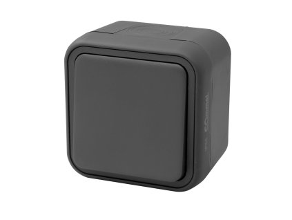 Bura -Povrchový dvoucestný spínač 10A 250V IP55, antracitová barva