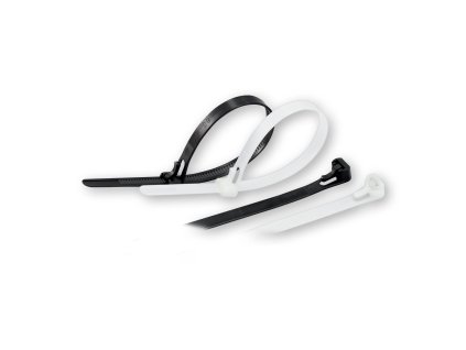 Uvolnitelné stahovací pásky 7,5 x 300 mm černé, 25 ks