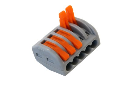 Pěticestné konektory, 0,2-2,5(4) mm², 32 A, 250V/4kV, 10 ks