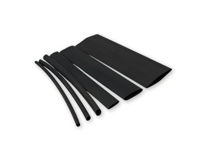 Smršťovací bužírky 7/3,5 mm, černé, 1 m, 10 ks