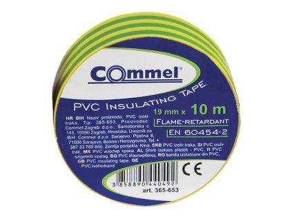 Izolační páska 0,13 mm x 15 mm x 10 m zelenožlutá