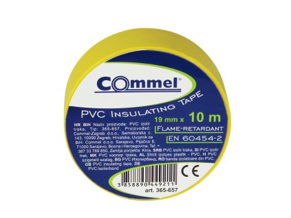 Izolační páska 0,13 mm x 19 mm x 10 m žlutá