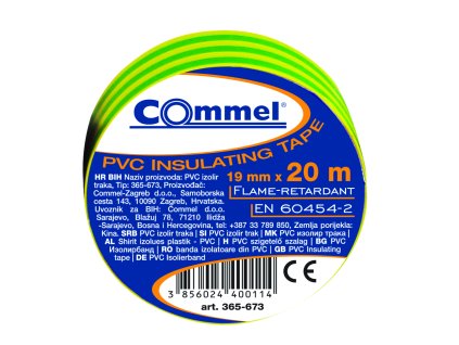 Izolační páska 0,13 mm x 19 mm x 20 m zelenožlutá