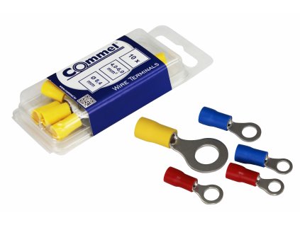 Izolované kroužkové svorky 1,5-2,5 mm2, Ø 4,3 mm, 25 ks