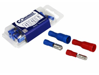 Izolované kulové svorky - samec 1,5-2,5 mm2, Ø 5 mm, 25 ks