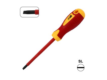 VDE Šroubovák s drážkou SL 5,5x125 mm, izolovaný 1000 V