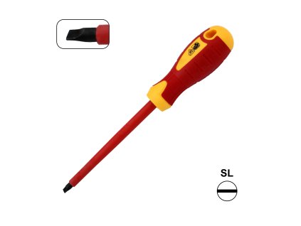 VDE Šroubovák s drážkou SL 6,5x150 mm, izolovaný 1000 V