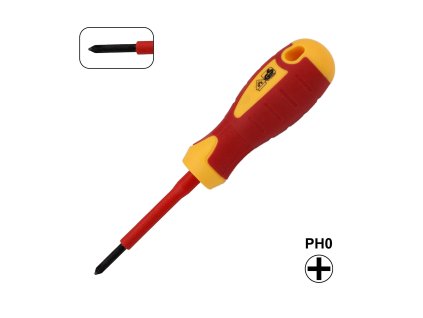VDE křížový šroubovák PH0 3x60mm, izolovaný 1000 V