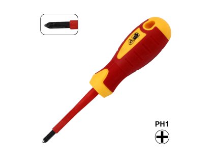 Křížový šroubovák VDE PH1 5x80 mm, izolovaný 1000 V