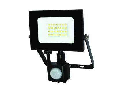 LED reflektor 20 W s detektorem pohybu, 6500 K (studená bílá), 1600 lm, IP44, 30 000 h, černý