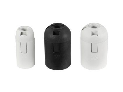 Plastová objímka žárovky E14 (PBT), 2 A, bílá