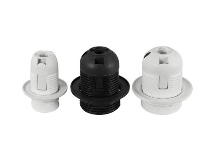 Patice E27 PBT, 250 V, 4 A, T210, černá [016-112]