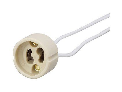 Keramická objímka GU10, bílá