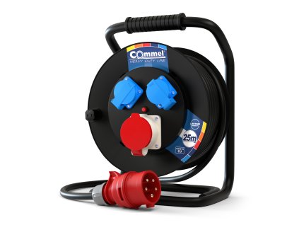 Kabelový naviják - PVC 280 mm, CEE, (kombinovaný), 16 A 230/400 V ~ 9500 W IP44