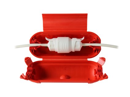 Trezor pro kabelové připojení, IP 44, červený