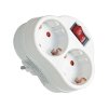 Dvoucestný adaptér s vypínačem 16 A 250 V~, bílý