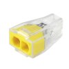 Dvoucestný rychlý pevný konektor, 0,75-2,5 mm2, žlutý, 20 ks.